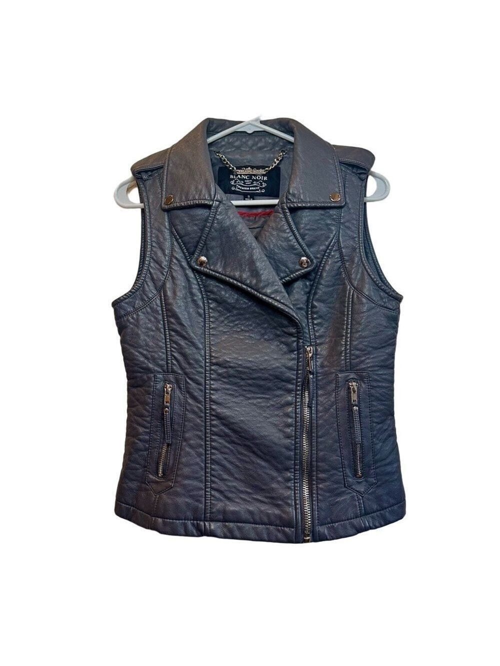BLANC NOIR Vegan Leather Vest (machine washable)